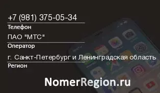 Кто звонил с 9813750534 - регион и оператор